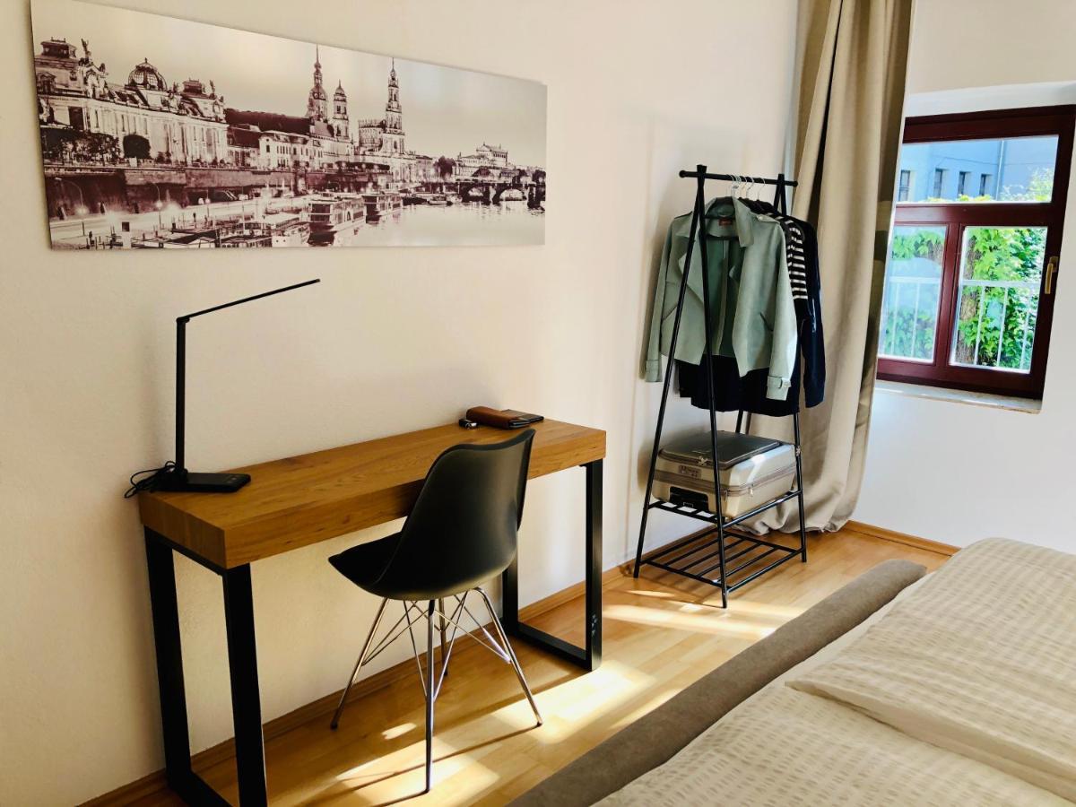 helles 2 Raum Apartment mit eigener Terrasse Dresden Altstadt Exterior foto